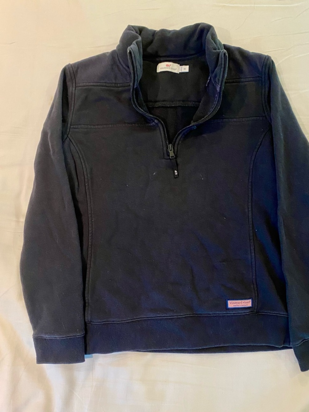 Vineyard Vines Navy Half-Zip Pullover - Picture 2 of 3